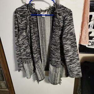 STYLE & CO FRINGE CARDIGAN SWEATER SZ PL